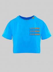 Plein Sport Koszulka w kolorze błękitnym rozmiar: L. Niebieskie t-shirty sportowe Plein Sport, l, bez wzorów, bez ramiączek. Za 150.02 zł.