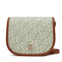 Torebka Tommy Hilfiger. Zielone listonoszki Tommy Hilfiger, bez wzorów, bez dodatków. Za 359.99 zł.