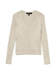 Vero Moda Kardigan Silje 10340553 Beżowy Regular Fit. Brązowe swetry Vero Moda, xl, bez wzorów, z wiskozy, bez ramiączek. Za 159.99 zł.