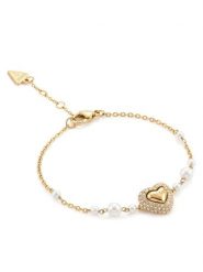 Guess Bransoletka JUBB06 009JW Złoty. Żółte bransoletki Guess, metalowe. Za 231.99 zł.