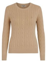 U.S. Polo Assn. Sweter w kolorze beżowym rozmiar: S. Brązowe swetry U.S. Polo Assn., s, bez wzorów, z bawełny, bez ramiączek. Za 139.87 zł.