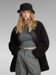 G-Star Kurtka polarowa w kolorze czarnym rozmiar: XL. Czarne kurtki G-Star, s, bez wzorów, z materiału, retro, bez kaptura. Za 300.21 zł.