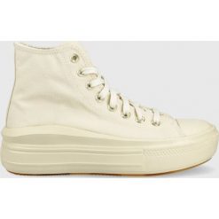 Converse trampki Chuck Taylor All Star Move Hi damskie kolor beżowy. Brązowe trampki Converse, bez wzorów, z gumy, retro, bez zapięcia. W wyprzedaży za 374.99 zł.