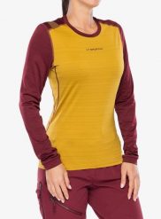 Bluza termoaktywna damska La Sportiva Tour Long Sleeve. Żółte bluzy La Sportiva, l, bez wzorów, z materiału, wizytowe, bez ramiączek, bez kaptura. Za 258.49 zł.