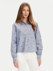 United Colors Of Benetton Koszula 5D51DQ0BF Niebieski Regular Fit. Niebieskie koszule United Colors Of Benetton, l, bez wzorów, z bawełny, bez kołnierzyka, bez ramiączek. Za 259.99 zł.