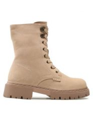 Jenny Fairy Trzewiki WS5899-04 Beżowy. Brązowe botki Jenny Fairy, bez wzorów, ze skóry, bez obcasa, na płaskiej podeszwie, bez zapięcia. Za 139.99 zł.