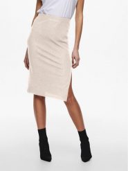 ONLY Spódnica ołówkowa Emma 15233600 Beżowy Slim Fit. Brązowe spódnice ONLY, s, bez wzorów, z syntetyku, ołówkowe. Za 59.99 zł.
