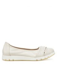 Caprice Baleriny 9-22118-44 Écru. Białe baleriny Caprice, bez wzorów, ze skóry, bez obcasa, bez zapięcia. Za 264.99 zł.