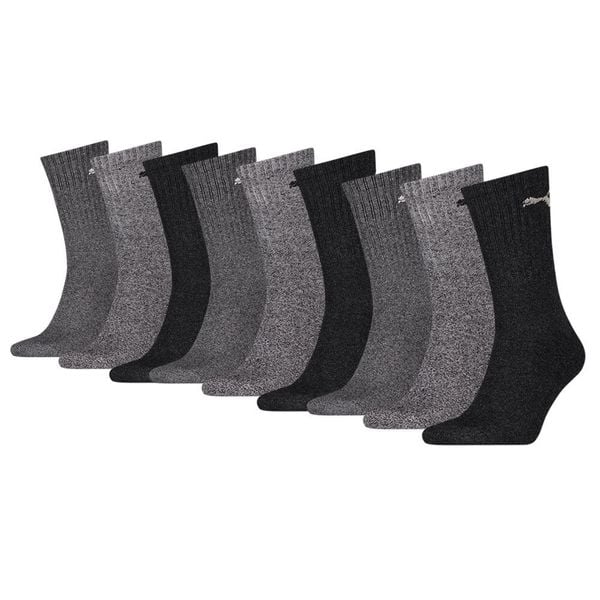 Skarpety sportowe Puma Antracyt/Szary 9 par. Szare skarpetki sportowe Puma, bez wzorów, z bawełny, do biegania. W wyprzedaży za 190.92 zł.