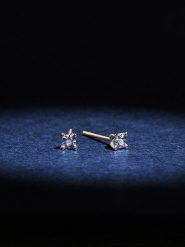 DIAMANTA Złote kolczyki-wkrętki "Petites Puces" z diamentami rozmiar: onesize. Żółte kolczyki DIAMANTA, z diamentem, złote. Za 608.99 zł.