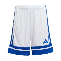 Szorty dla dzieci adidas Squadra25. Białe szorty adidas, bez wzorów, z poliesteru, sportowe. Za 60.00 zł.