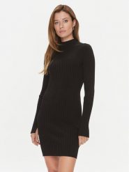 Calvin Klein Sukienka dzianinowa Iconic K20K206119 Czarny Slim Fit. Czarne sukienki Calvin Klein, xxl, bez wzorów, z dzianiny, bez kołnierzyka, bez ramiączek. Za 579.99 zł.