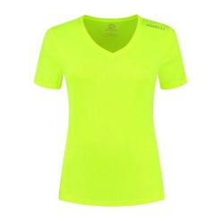 Damska koszulka z krótkim rękawem Rogelli Promo. Żółte t-shirty sportowe Rogelli, xl, bez wzorów, bez ramiączek, do biegania. W wyprzedaży za 40.00 zł.