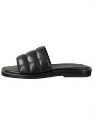 GANT Footwear Skórzane klapki "Khiria" w kolorze czarnym rozmiar: 36. Czarne klapki GANT Footwear, bez wzorów, z materiału, klasyczne, bez obcasa, bez zapięcia. Za 195.77 zł.