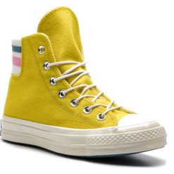 Trampki CONVERSE - Chuck 70 Hi 163366C Bold Citron/Pink. Żółte trampki Converse, bez wzorów, z gumy, bez zapięcia. W wyprzedaży za 289.00 zł.