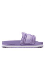 Fila Klapki Morro Bay Zeppa Lounge Slipper Wmn FFW0047 Fioletowy. Fioletowe klapki Fila, bez wzorów, z materiału, sportowe, bez obcasa, bez zapięcia. Za 129.99 zł.