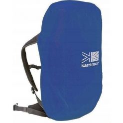 Wodoodporny pokrowiec na plecak Karrimor 50-75L. Niebieskie plecaki Karrimor, bez wzorów, bez dodatków. Za 72.99 zł.