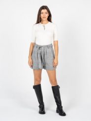 Liu Jo Szorty | WF1130 T4811 | Kobieta | Szary. Szare szorty Liu Jo, bez wzorów, z elastanu, eleganckie. W wyprzedaży za 349.00 zł.