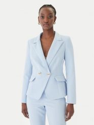 Rinascimento Marynarka CFC0128643003 Błękitny Regular Fit. Niebieskie marynarki i żakiety Rinascimento, xl, bez wzorów, z syntetyku, bez ramiączek. Za 749.99 zł.