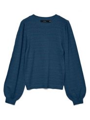 Vero Moda Sweter w kolorze niebieskim rozmiar: XL. Niebieskie swetry Vero Moda, xl, bez wzorów, bez ramiączek. Za 86.99 zł.
