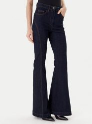 Rinascimento Jeansy CFC0126161003 Granatowy Flare Fit. Niebieskie jeansy Rinascimento, xs, bez wzorów, z bawełny. Za 439.99 zł.
