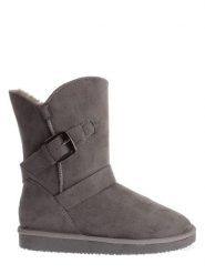 Blackfield Botki zimowe "Eden" w kolorze szarym rozmiar: 38. Szare botki Blackfield, z aplikacjami, z materiału, z okrągłym noskiem, bez obcasa, bez zapięcia. Za 139.87 zł.