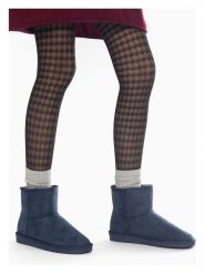 ISLAND BOOT Botki zimowe "Stela" w kolorze granatowym rozmiar: 38. Niebieskie botki Island Boot, bez wzorów, z materiału, bez obcasa, bez zapięcia. Za 168.46 zł.