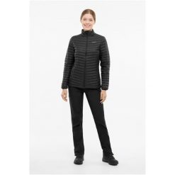 Kurtka zimowa puchowa damska Walzen Lady - lekka, ciepła, wodoodporna. Czarne kurtki Viking, na zimę, s, bez wzorów, z poliamidu, eleganckie, bez kaptura. Za 499.90 zł.