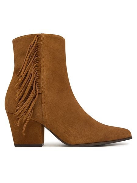 Aldo Kowbojki Shaniah 14116752 Brązowy. Brązowe botki Aldo, bez wzorów, ze skóry, bez obcasa, na słupku, bez zapięcia. Za 599.99 zł.