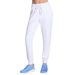 Spodnie sportowe damskie Skechluxe Elevate Jogger Pant. Białe spodnie dresowe Skechers, bez wzorów, z poliesteru, długie. Za 229.99 zł.