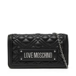 Torebka LOVE MOSCHINO. Czarne kopertówki Love Moschino, bez wzorów, wizytowe, bez dodatków. Za 349.99 zł.