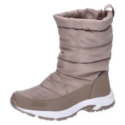 Buty zimowe damskie, Yakka. Brązowe buty trekkingowe CMP, na zimę, z materiału, bez zapięcia. Za 289.99 zł.