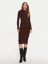 Marciano Guess Sukienka dzianinowa 4BGK45 5036Z Brązowy Regular Fit. Brązowe sukienki Marciano Guess, z aplikacjami, z dzianiny, bez kołnierzyka, bez ramiączek. Za 419.99 zł.