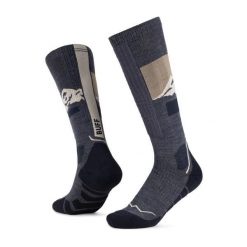 Skarpetki sportowe dla dorosłych Merino Heavyweight Over The Calf Socks. Niebieskie skarpetki Buff, bez wzorów, z elastanu. Za 159.99 zł.