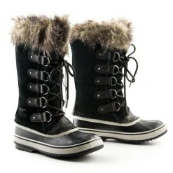 Buty do chodzenia damskie Sorel Joan of Arctic. Czarne buty trekkingowe Sorel, na zimę, bez zapięcia. Za 574.00 zł.
