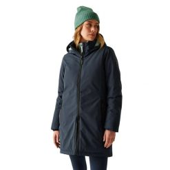 Wodoodporna Kurtka Damska Ocieplana Marron. Niebieskie kurtki Regatta, m, bez wzorów, z materiału, z kapturem. Za 244.99 zł.