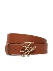 Tommy Hilfiger Pasek Th Script 3.0 AW0AW18568 Brązowy. Brązowe paski Tommy Hilfiger, bez wzorów, ze skóry. Za 229.99 zł.