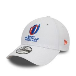 Czapka 9forty Coupe du Monde Rugby 2023. Białe czapki z daszkiem New Era, bez wzorów, z bawełny. Za 147.00 zł.