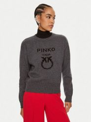 Pinko Sweter Burgos 100414 Y7Z4 Szary Regular Fit. Szare swetry Pinko, xl, bez wzorów, z wełny, bez ramiączek. Za 599.99 zł.