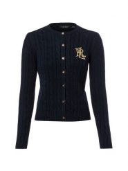 Lauren Ralph Lauren Kardigan Kobiety Bawełna niebieski, L. Niebieskie swetry Lauren Ralph Lauren, l, bez wzorów, z bawełny, eleganckie, bez ramiączek. Za 949.95 zł.