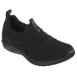 Skechers Buty Damskie Sportowe wsuwane czarne Arch Fit Flex czarne 40. Czarne buty treningowe Skechers, bez wzorów, bez zapięcia. Za 283.89 zł.