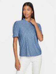 Vila Bluzka Kawa 14070251 Niebieski Regular Fit. Niebieskie bluzki Vila, s, bez wzorów, z syntetyku, bez kołnierzyka, bez ramiączek. Za 69.99 zł.