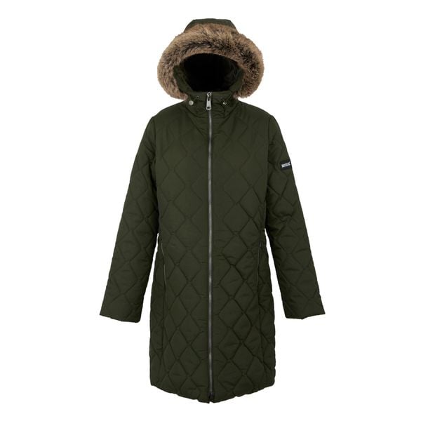 Parka Damska Ocieplana Fritha III. Zielone płaszcze Regatta, s, bez wzorów, sportowe, bez kaptura. Za 144.99 zł.