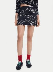 Desigual Spódnica mini 25SWFW03 Czarny Regular Fit. Czarne spódnice Desigual, m, bez wzorów, z bawełny, mini. Za 259.99 zł.