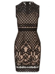 APART Sukienka w kolorze czarnym rozmiar: 42. Czarne sukienki Apart, bez wzorów, z koronki, bez kołnierzyka, bez ramiączek, midi. Za 321.39 zł.