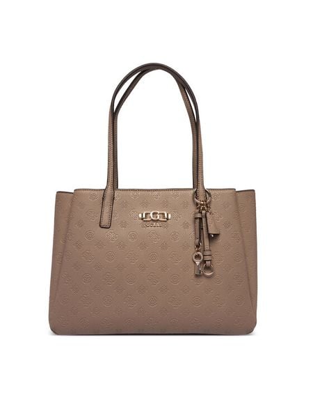Guess Torebka Anise HWPD99 16230 Beżowy. Brązowe shopper bag Guess, z aplikacjami, ze skóry, bez dodatków. Za 475.99 zł.