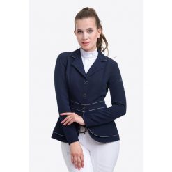 Kurtka pokazowa Softshell damska Venice - Double Front Panel Technology. Niebieskie kurtki CAVALLIERA, xl, bez wzorów, z softshellu, bez kaptura, do jazdy konnej. W wyprzedaży za 1,021.50 zł.