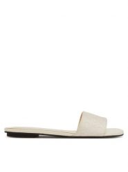 Calvin Klein Klapki Flat Slide Jacq HW0HW02388 Écru. Klapki Calvin Klein, bez wzorów, z materiału, bez obcasa, bez zapięcia. Za 199.99 zł.