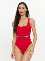 Tommy Hilfiger Strój kąpielowy UW0UW05295 Czerwony. Czerwone stroje jednoczęściowe Tommy Hilfiger, bez wzorów, z syntetyku. Za 469.99 zł.