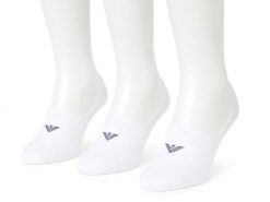 Skarpety mikrostopki Emporio Armani Calza 3-Pack. Białe skarpetki Emporio Armani Connected, bez wzorów, z bawełny. Za 79.00 zł.